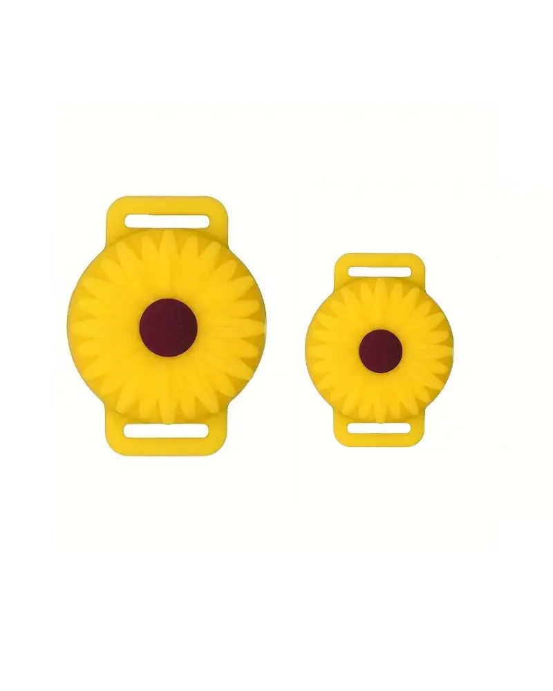 Silicone Flower Airtag Holder For Dog Collar (Zinia Or Sunflower) 2