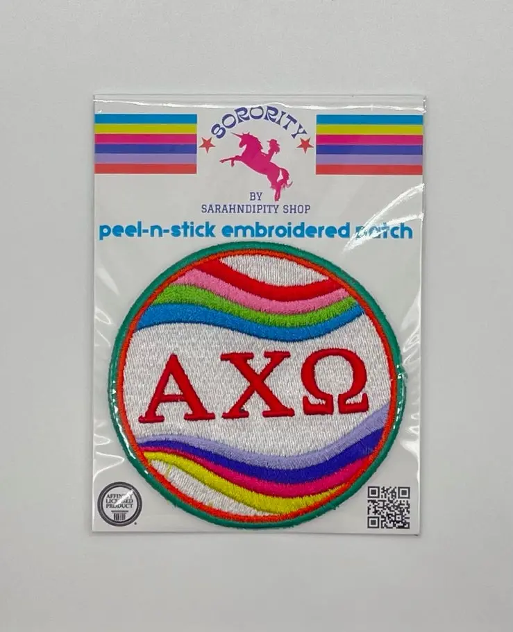 Alpha Chi Omega Colorful Peel & Stick Patch 1