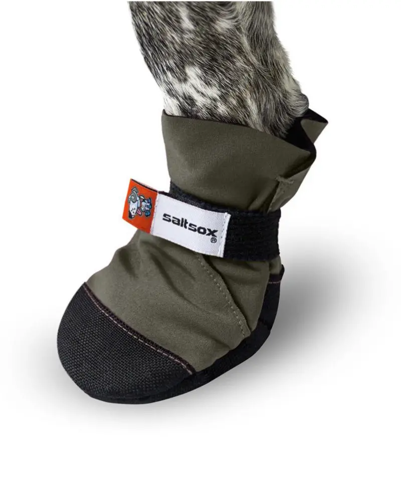 Saltsox Fleece-Lined Dog Booties In Icebreaker Grey 1