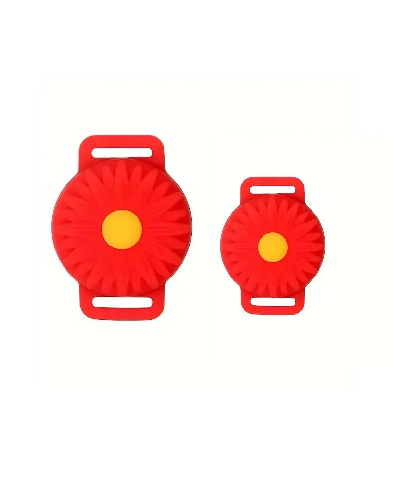 Silicone Flower Airtag Holder For Dog Collar (Zinia Or Sunflower) 3