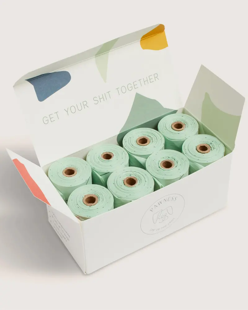 100% Compostable Dog Poop Bags (8 Rolls) 1