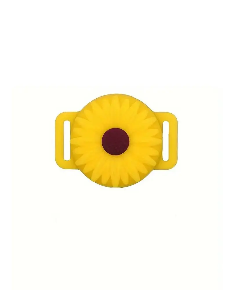 Silicone Flower Airtag Holder For Dog Collar (Zinia Or Sunflower) 4