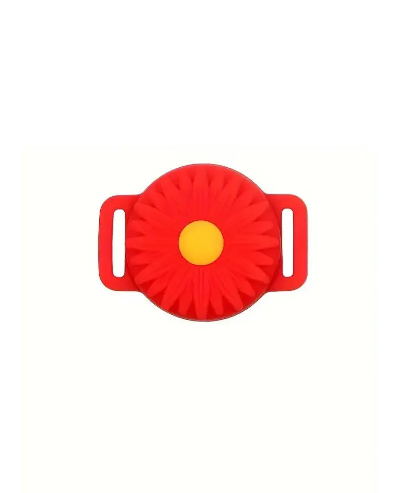 Silicone Flower Airtag Holder For Dog Collar (Zinia Or Sunflower) 1