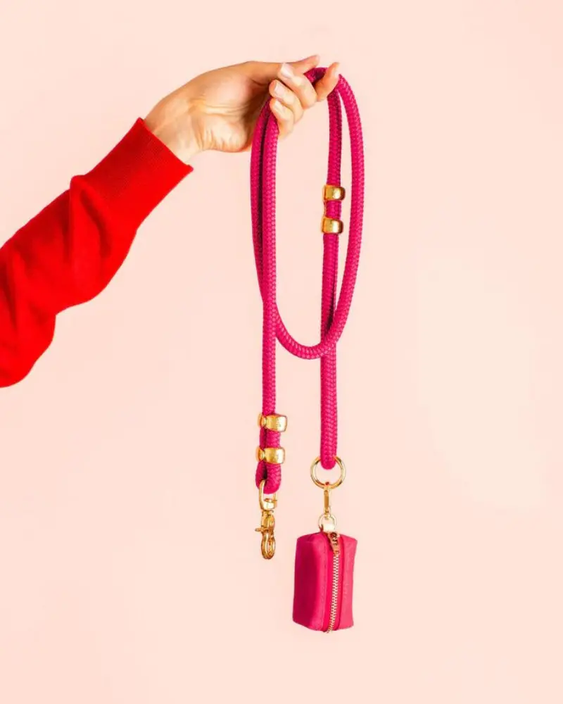 Hot Pink Marine Rope Dog Leash (Made In The Usa) 1