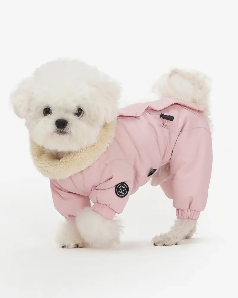 Fleece-Lined Winter Coverall For Dogs 8