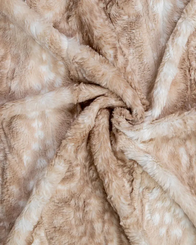 Furry Dog Blanket In Golden Fawn (Made In The Usa) 1