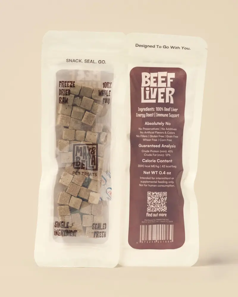 Freeze-Dried Beef Liver On-The-Go Dog Treat Pack 1