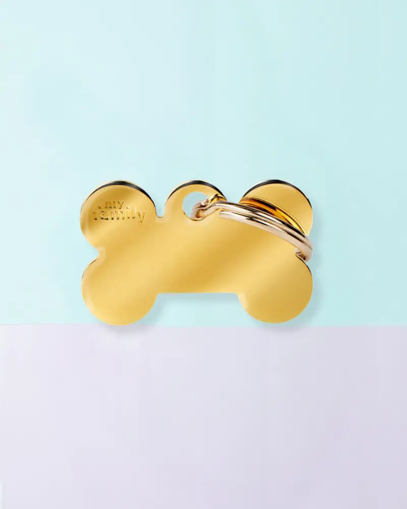 Bonne Bone In Golden Brass Custom Pet Id Tag 1