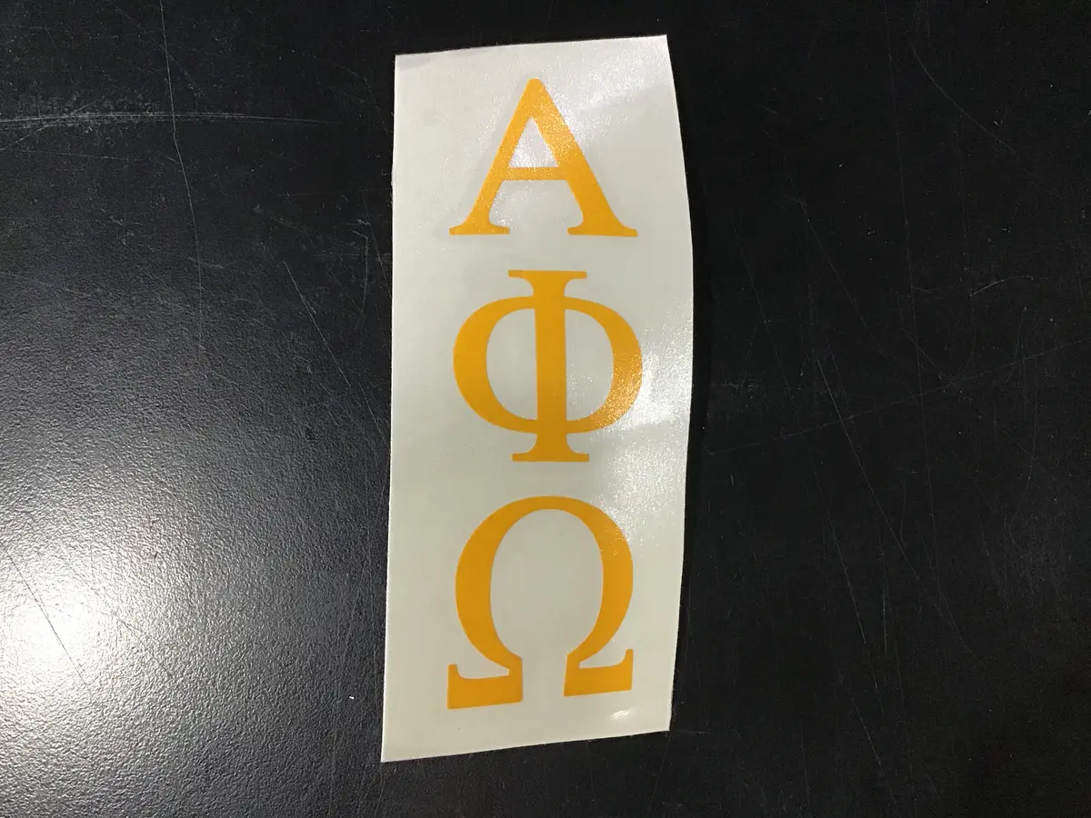 Alpha Phi Omega Vertical Vinyl Decal 1