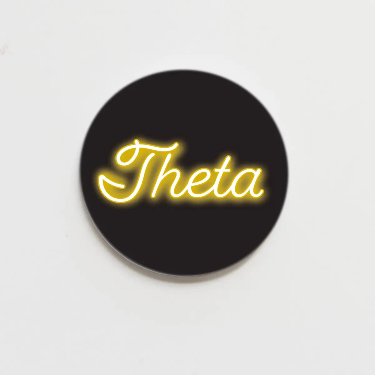 Kappa Alpha Theta Neon Greek Button - 2.25 Inch 1