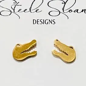 Alligator Studded Earrings 1