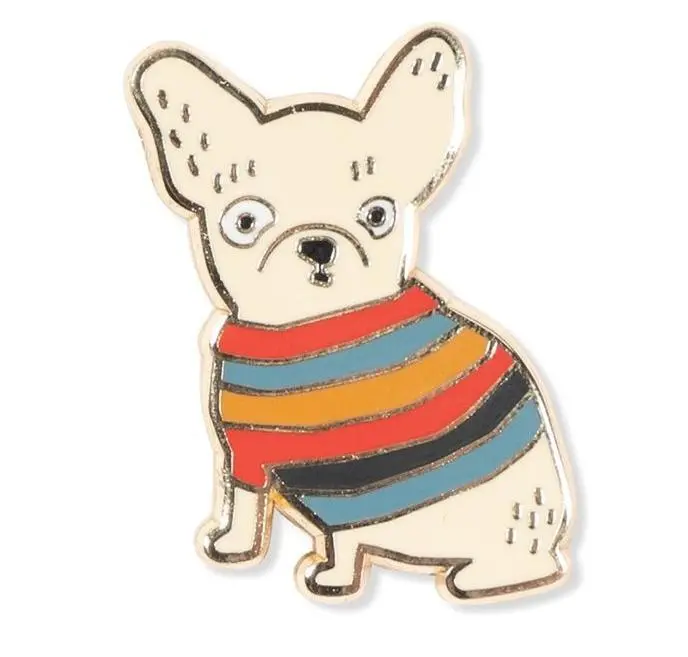 Fringe Studio | Weird Frenchie Enamel Pin 1