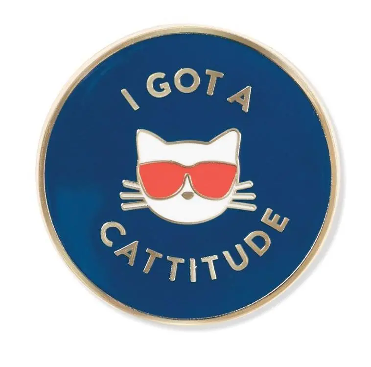 Fringe Studio | Cattitude Enamel Pin 1