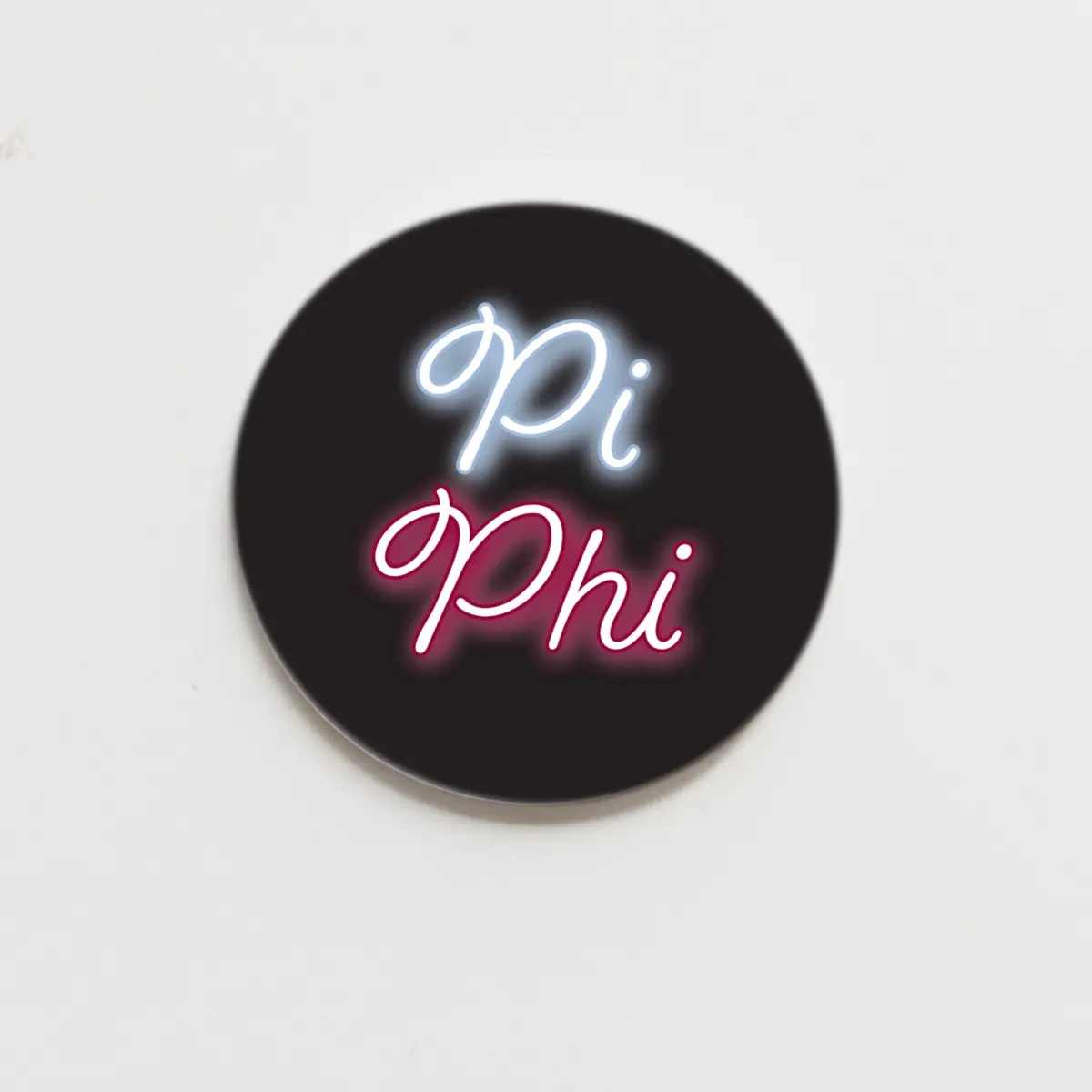 Pi Beta Phi Neon Greek Button - 2.25 Inch 1