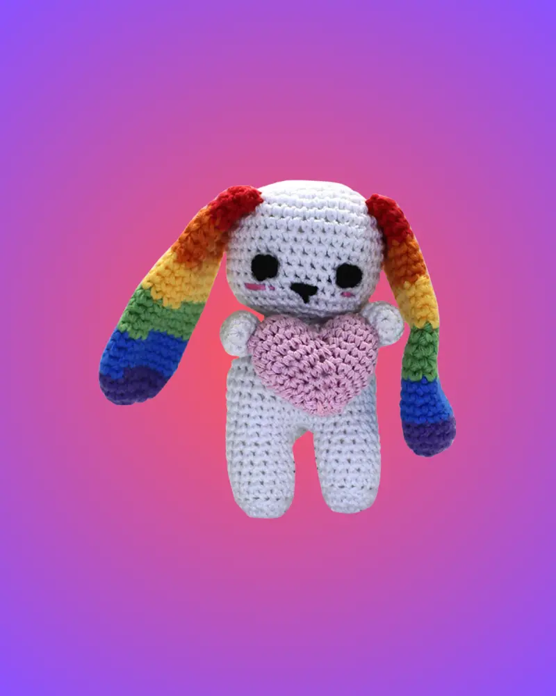 Love Bunny Organic Knit Dog Toy 2