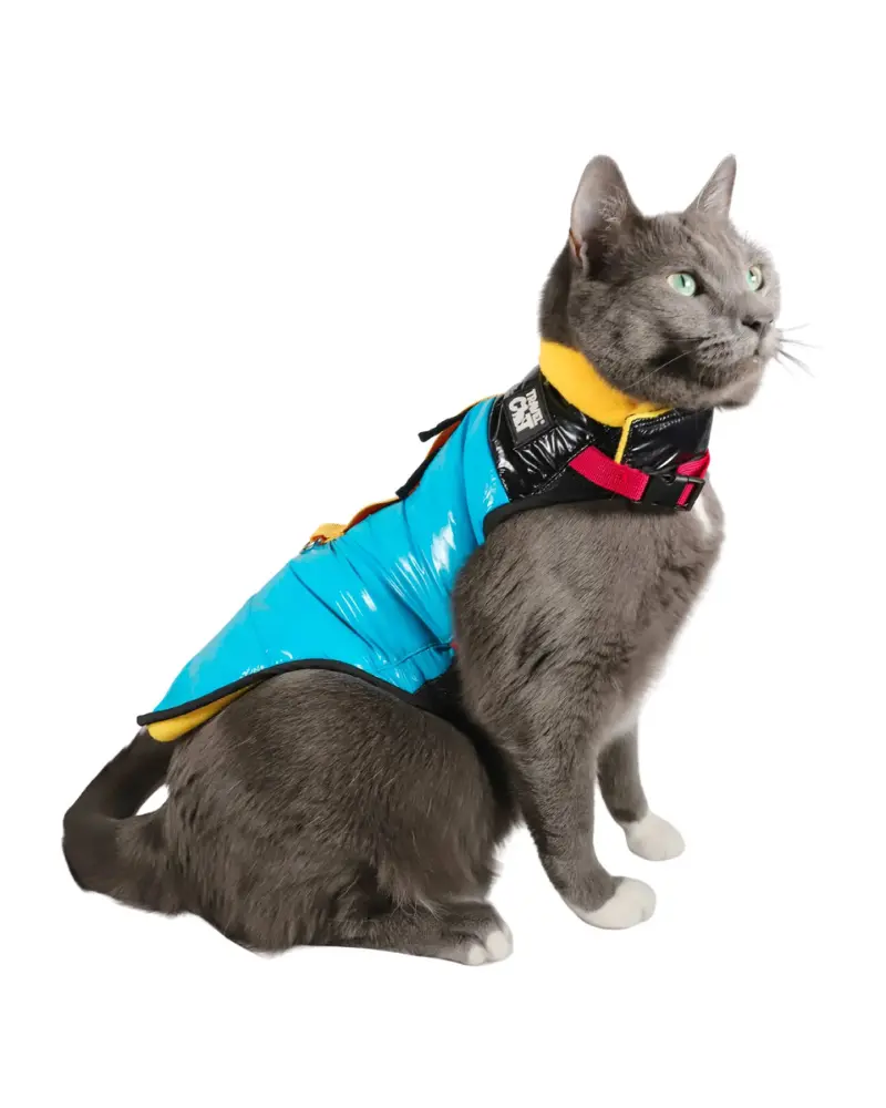 "The Catagonia" Water-Resistant Harness Puffer Jacket For Cats 1