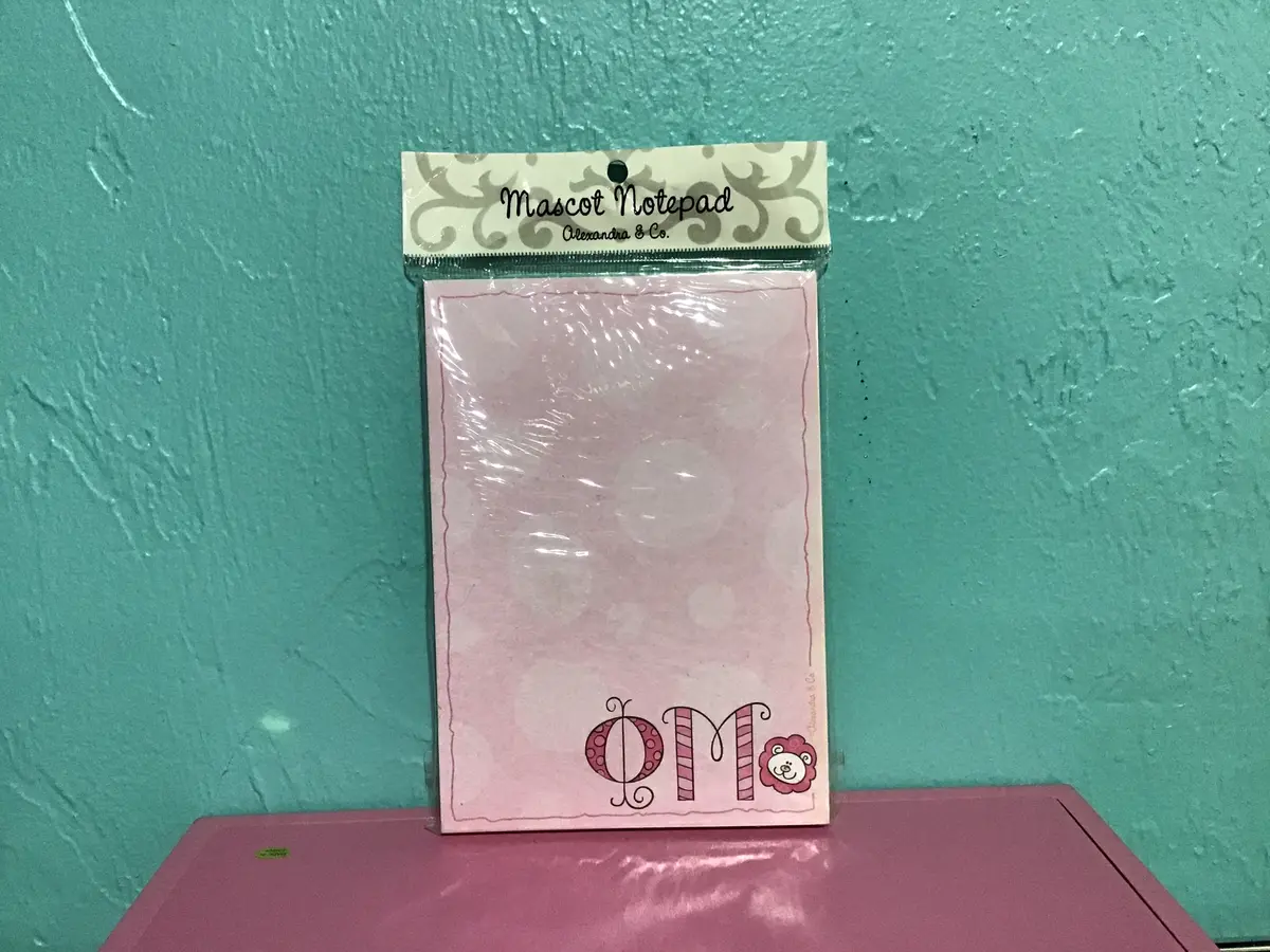 Phi Mu Mascot Notepad 2 1