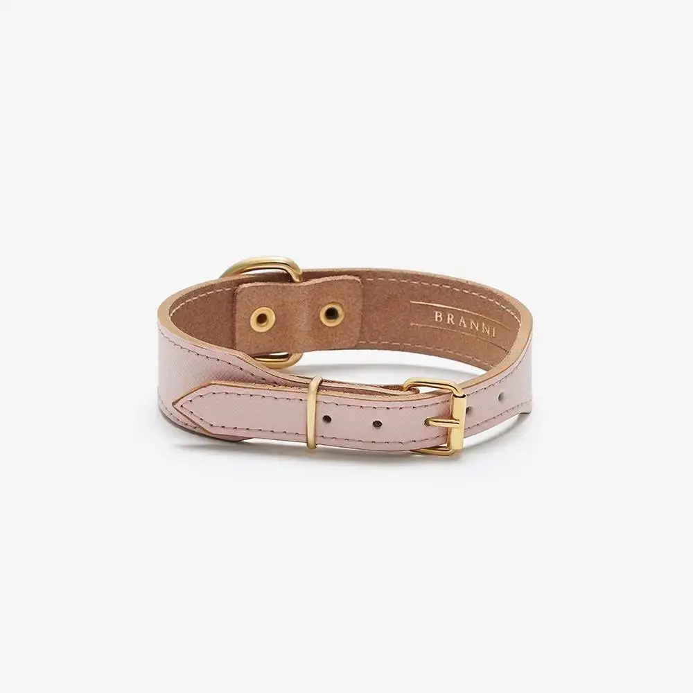 Moni Dog Collar In Blush Pink Leather (Made In Italy) (Final Sale) 2