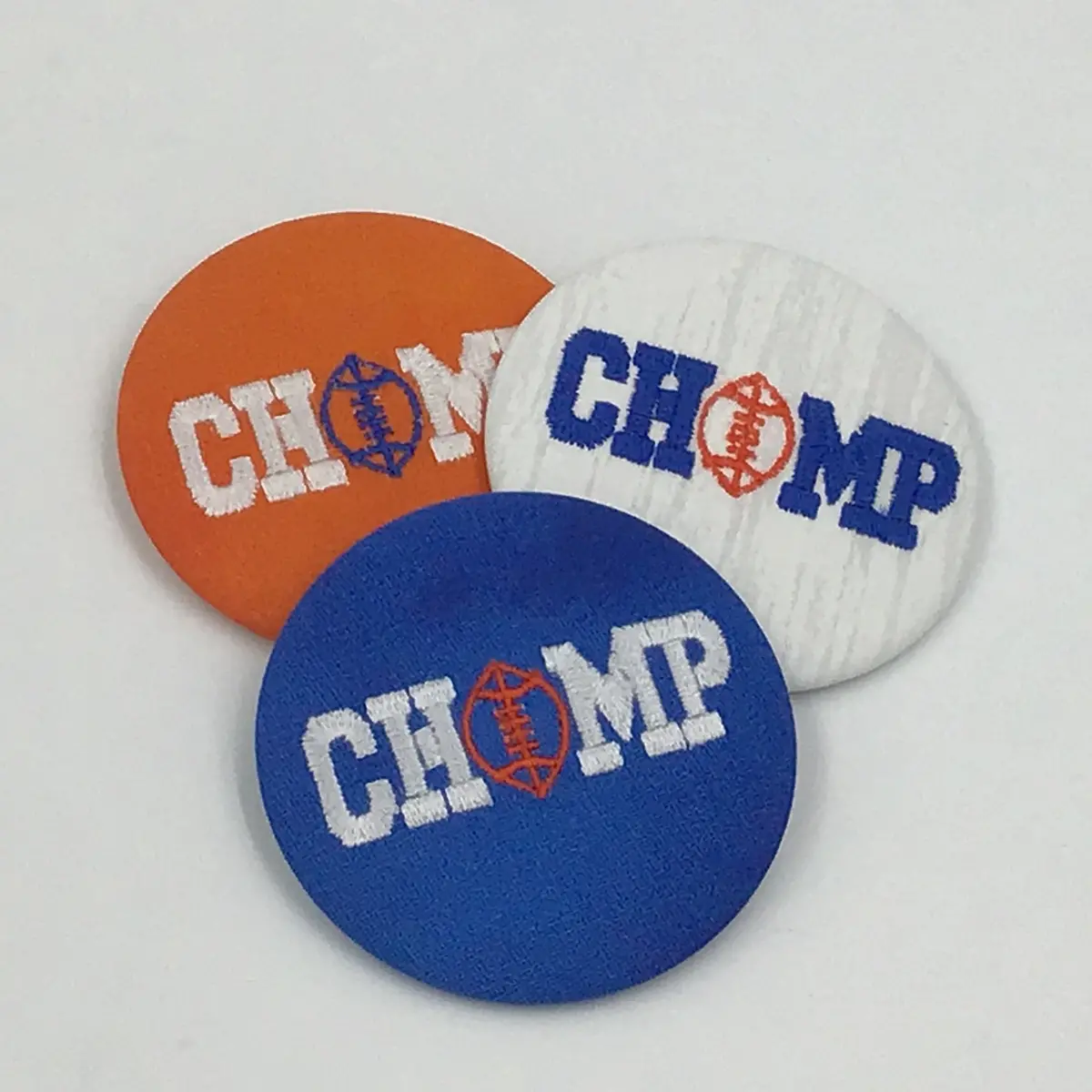Chomp Game Day Embroidered Button 1