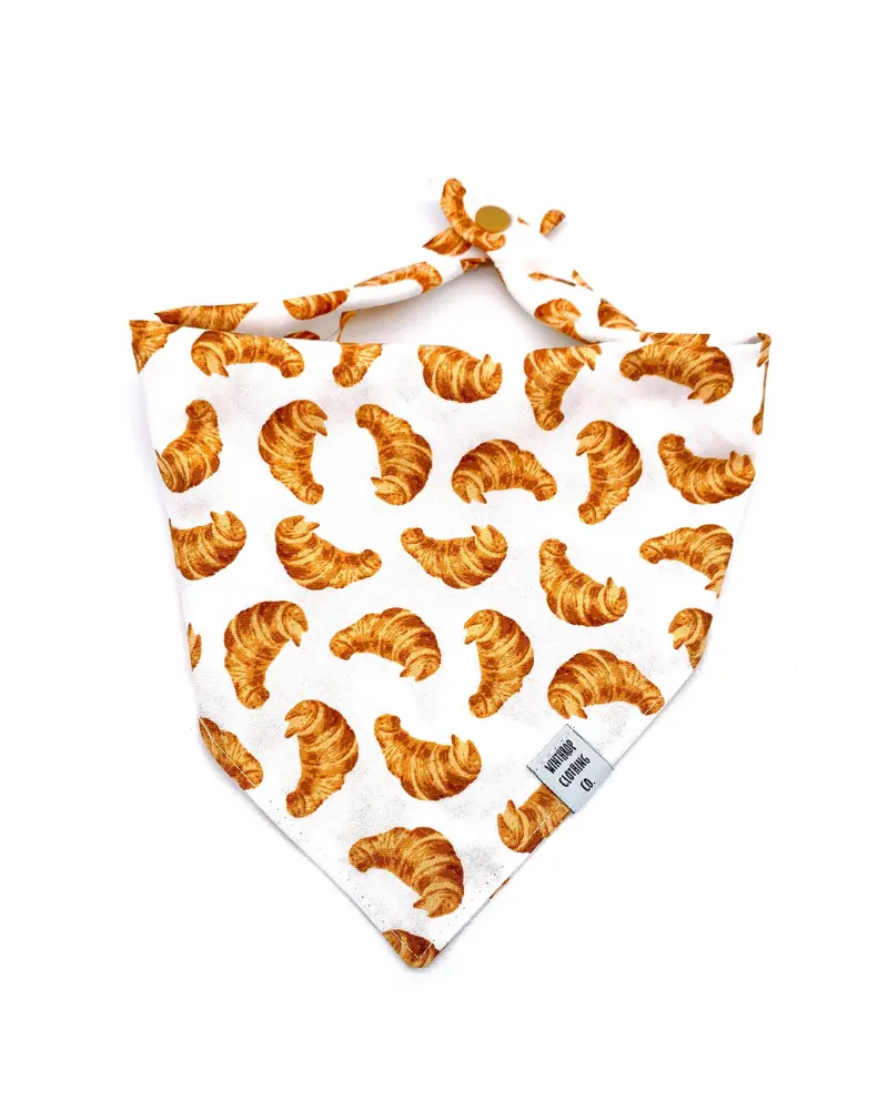 Ooh Lala Croissant Dog Bandana (Made In The Usa) (Final Sale) 1