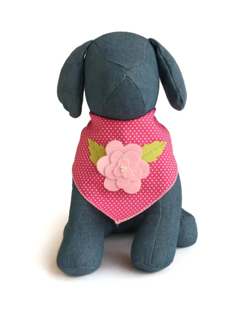 Pink Rose Dog Bandana (Final Sale) 1