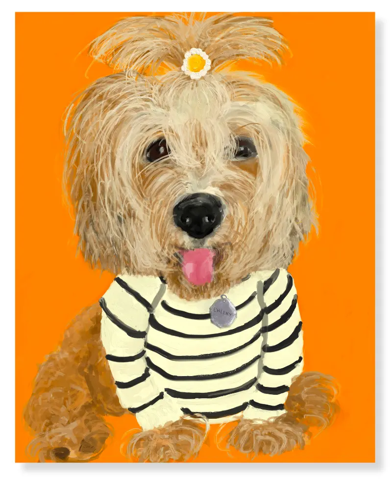 Custom Digital Pet Portrait | Single Subject (Framed Or Unframed) 1