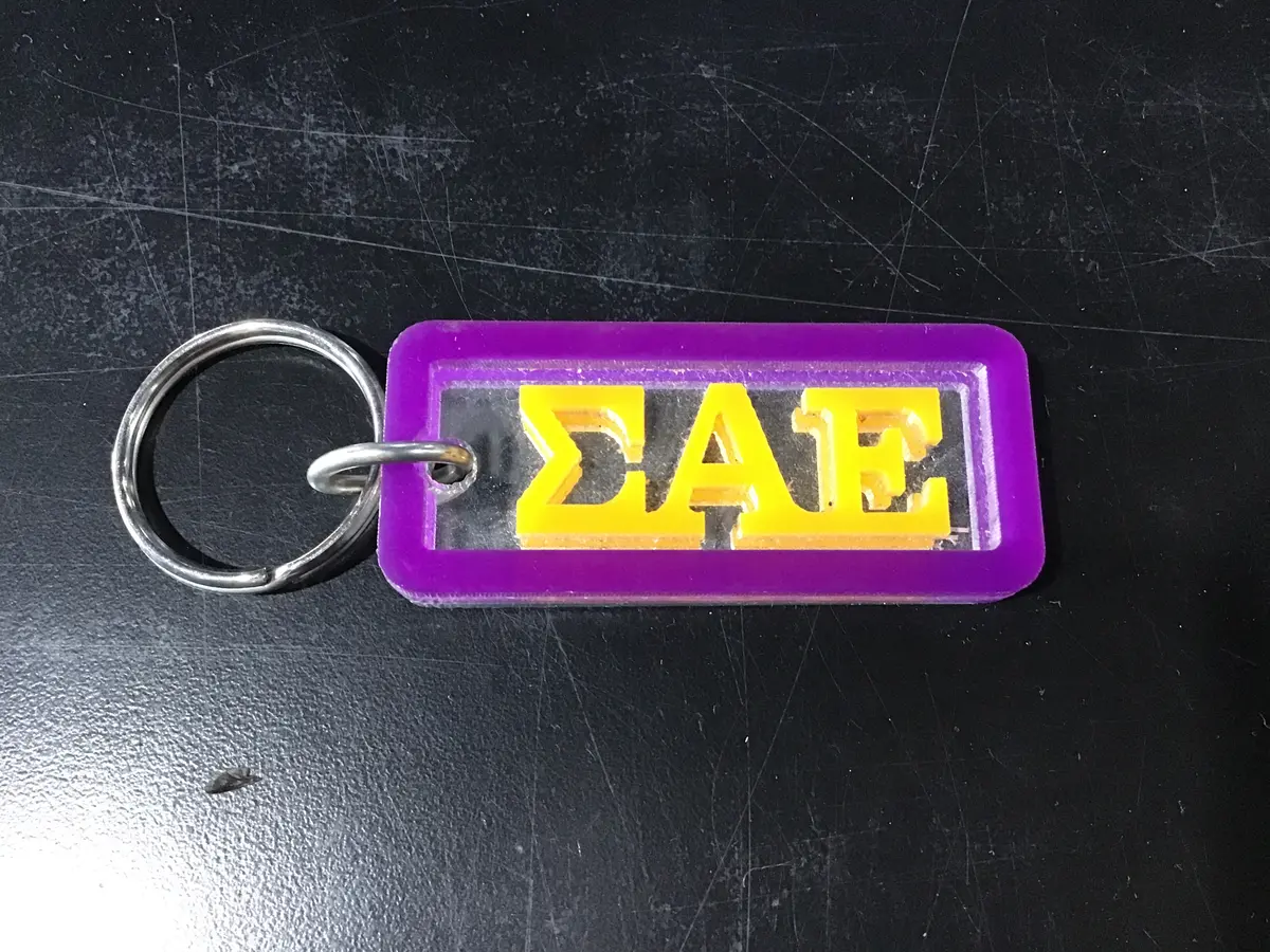 Sigma Alpha Epsilon Mirror Keychain 1