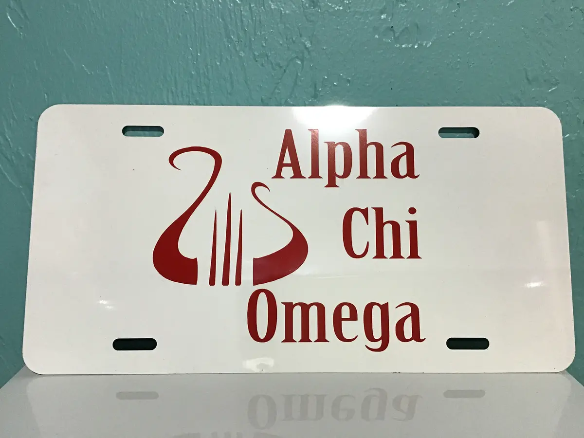 Alpha Chi Omega License Plate - Discontinued 1