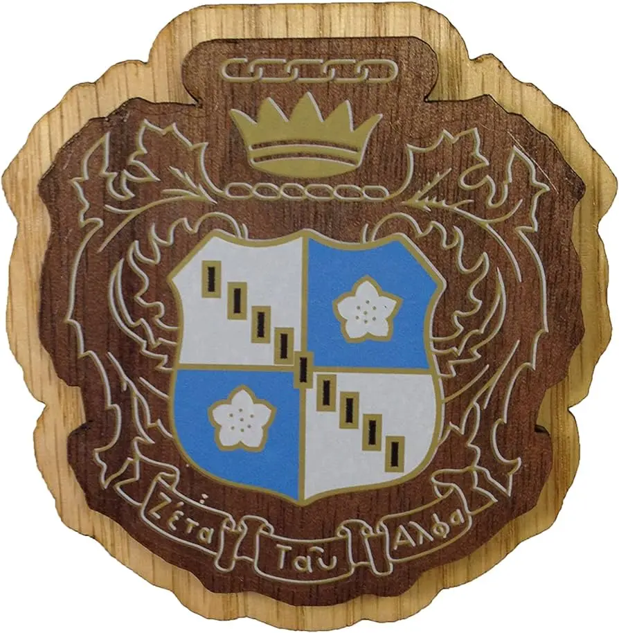 Zeta Tau Alpha Large Wood Crest 1