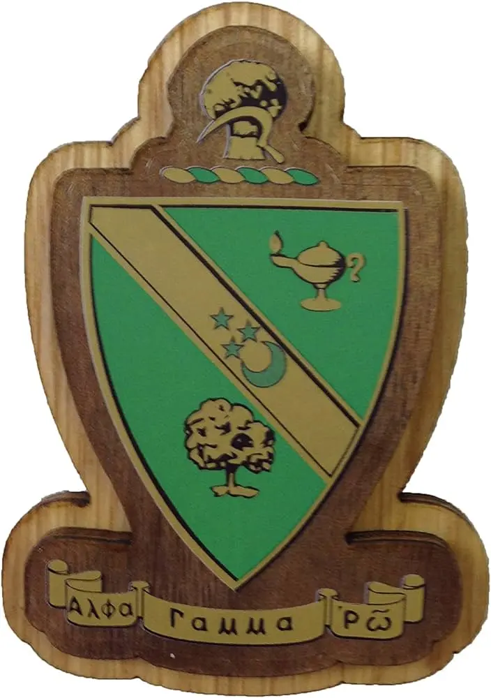 Alpha Gamma Rho Large Wood Crest 1