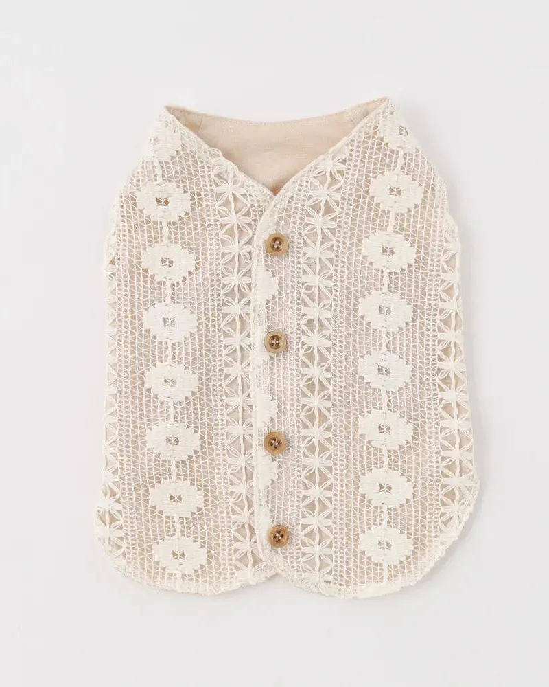 Boho Lace Dog Vest 1