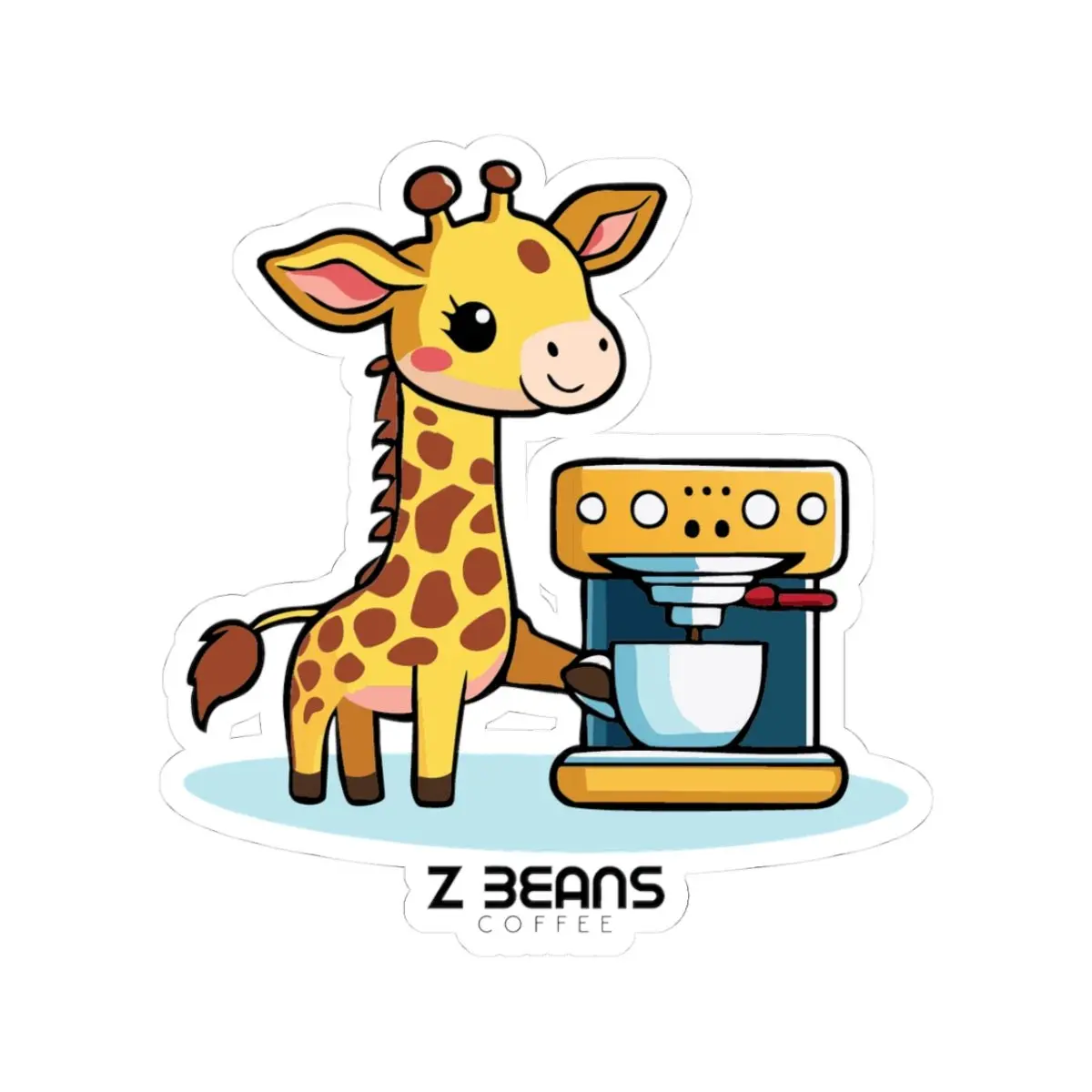 Giraffe Barista Sticker 4