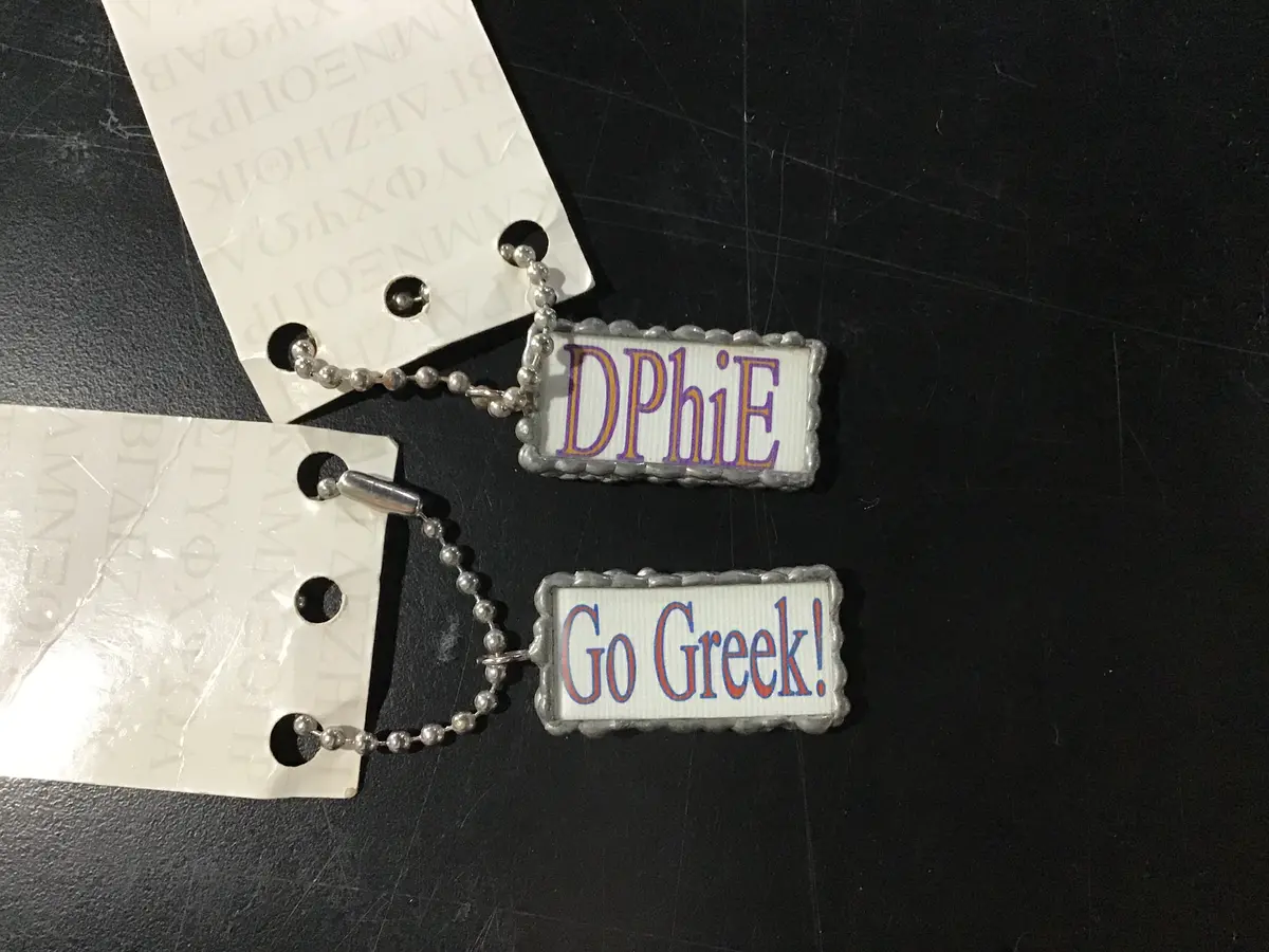 Delta Phi Epsilon Go Greek Keychain - Discontinued 1