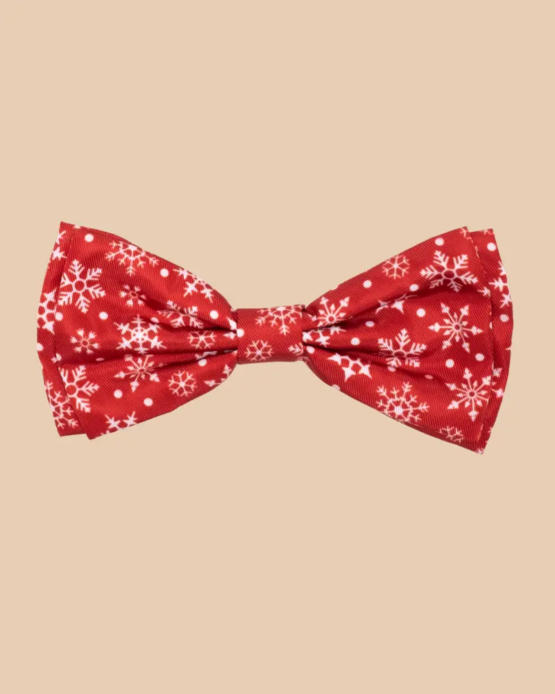Dignified Dog Bow Tie In Let It Snowflake 1