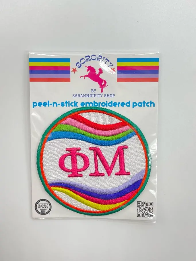 Phi Mu Colorful Peel & Stick Patch 1