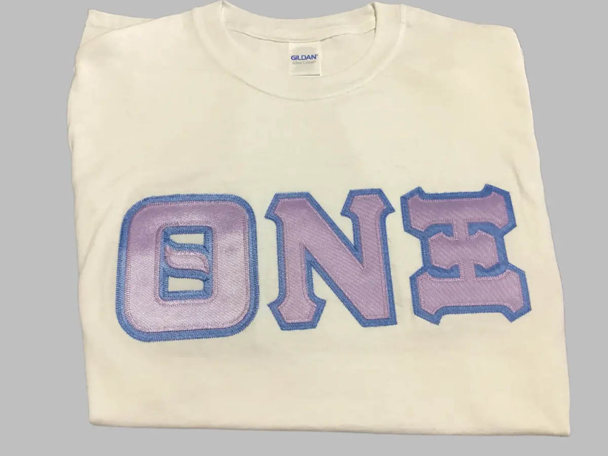 Theta Nu Xi White Greek Tee 1