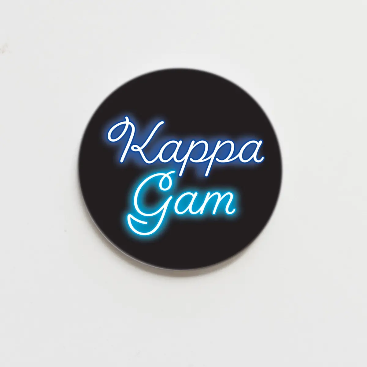 Kappa Kappa Gamma Neon Greek Button - 2.25 Inch 1