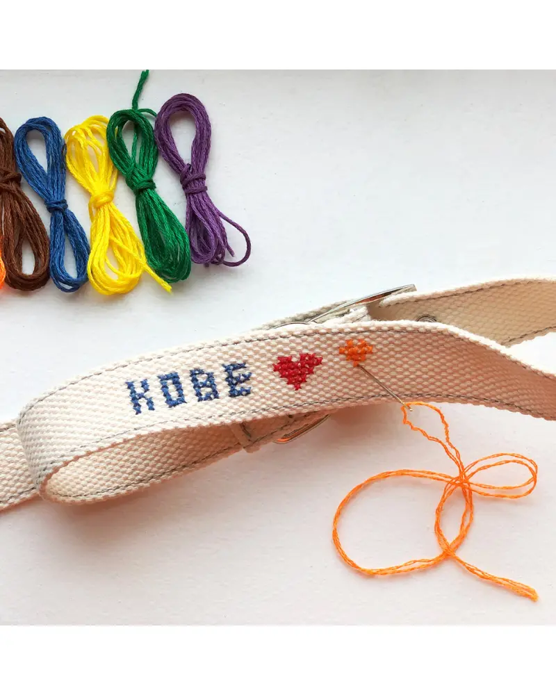 Diy Cross Stitch Dog Collar 1