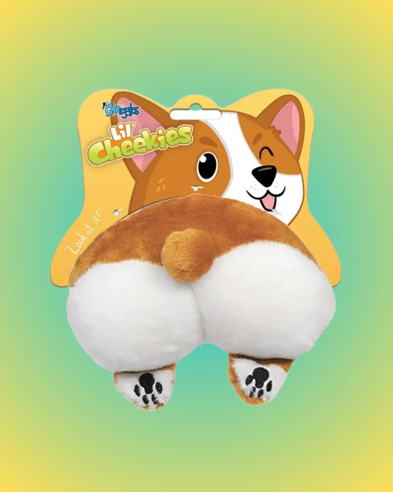 Lil' Cheekies Corgi Dog Squeaky Plush Toy 1