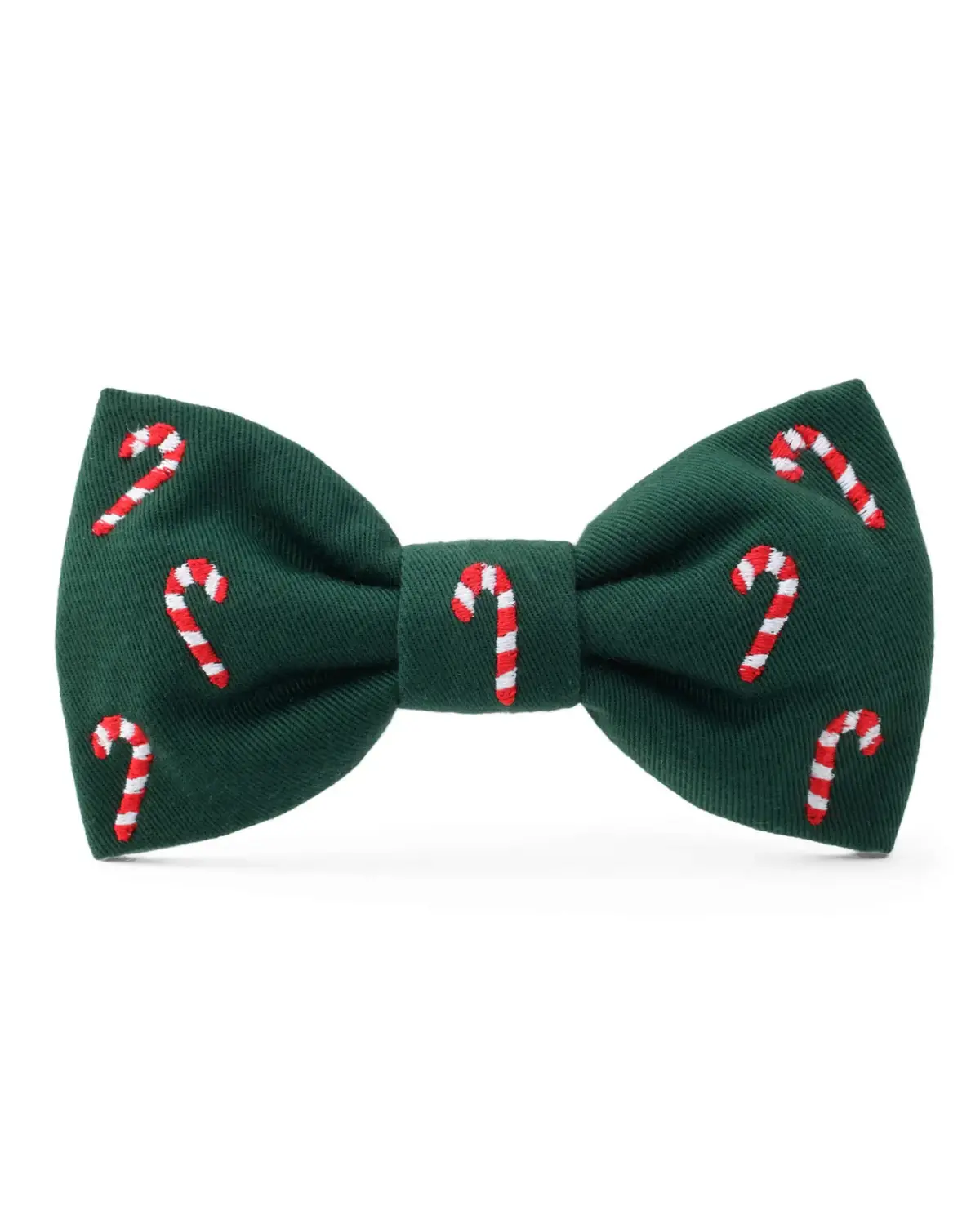 Holiday Candy Canes Embroidered Dog Bow Tie (Made In The Usa) 1