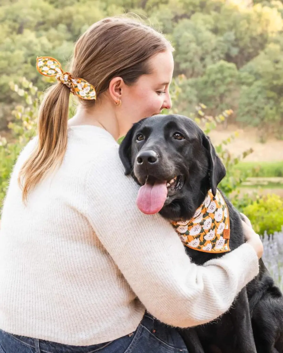 Goldenflowers Dog Bandana (Made In The Usa) )(Final Sale) 3