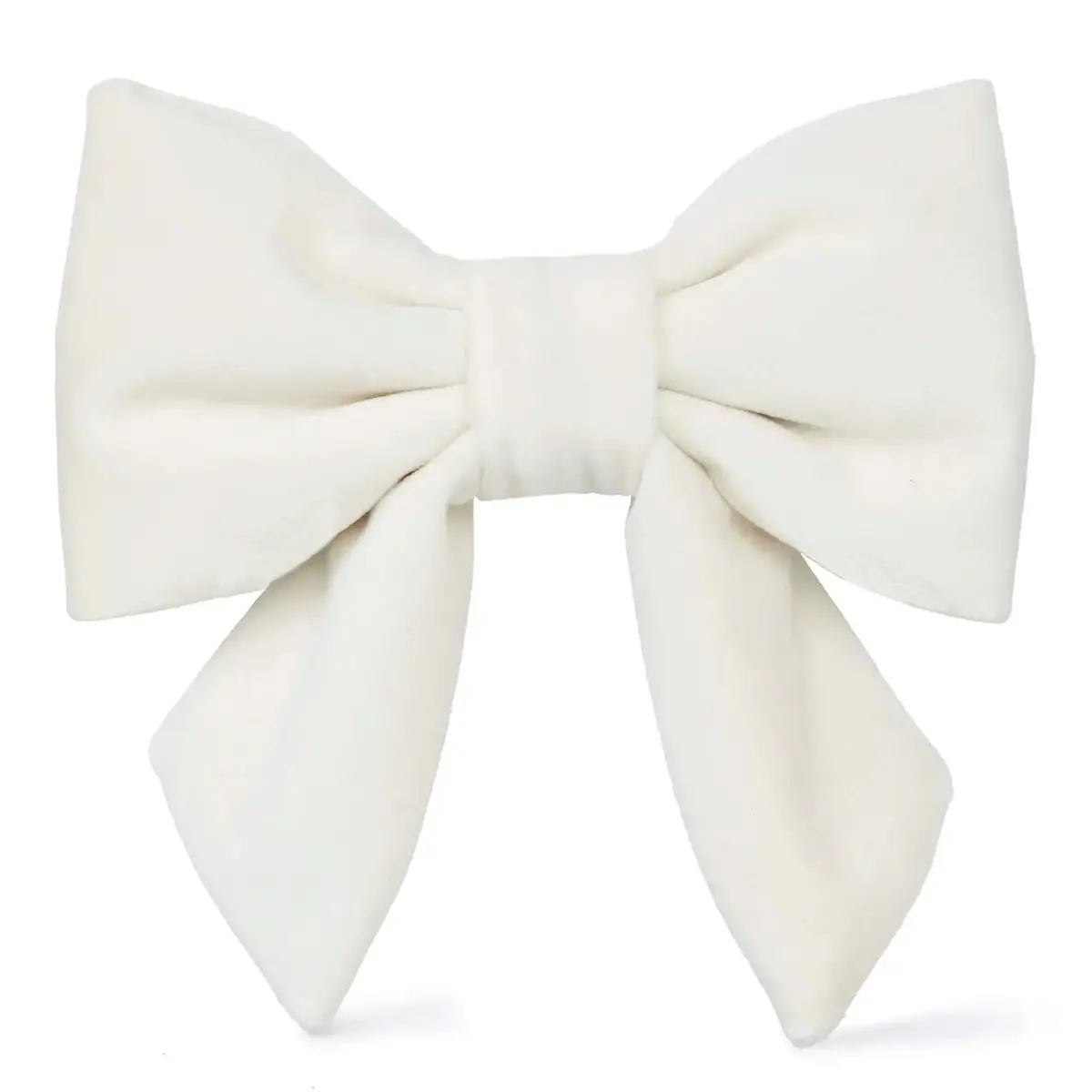 Ivory Velvet Lady Dog Bow (Made In The Usa) 1