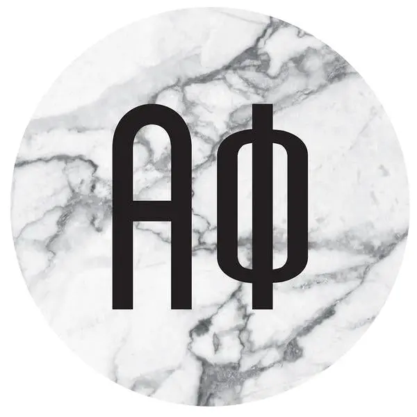Alpha Phi Marble Bumper Sticker 1