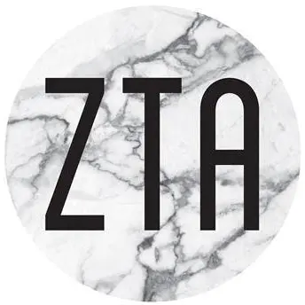 Zeta Tau Alpha Marble Bumper Sticker 1