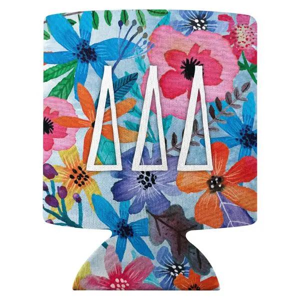 Delta Delta Delta Floral Coozie 1