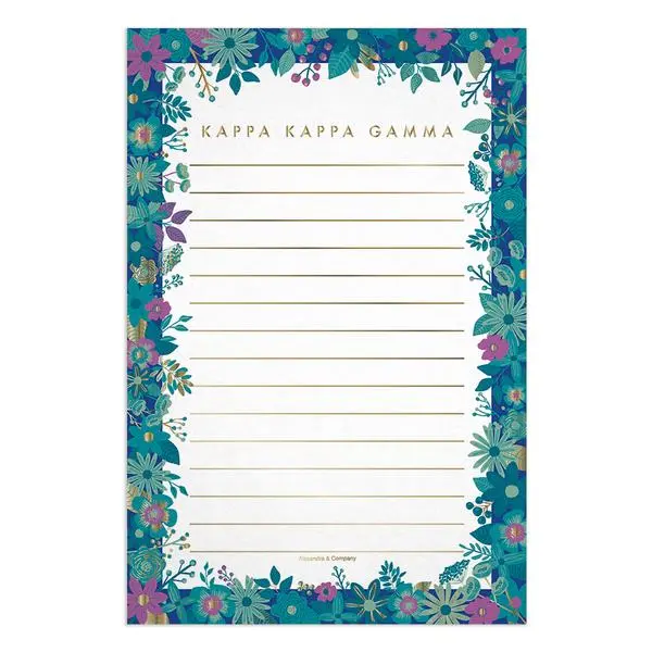 Kappa Kappa Gamma Floral Notepad 1