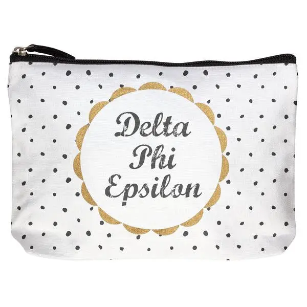 Delta Phi Epsilon Cotton Makeup Bag 1