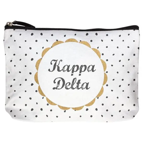 Kappa Delta Cotton Makeup Bag 1