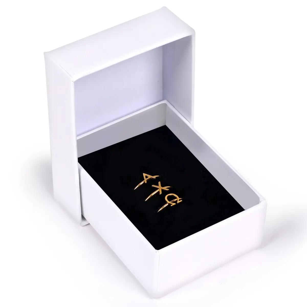 Alpha Chi Omega Stacked Rings 1
