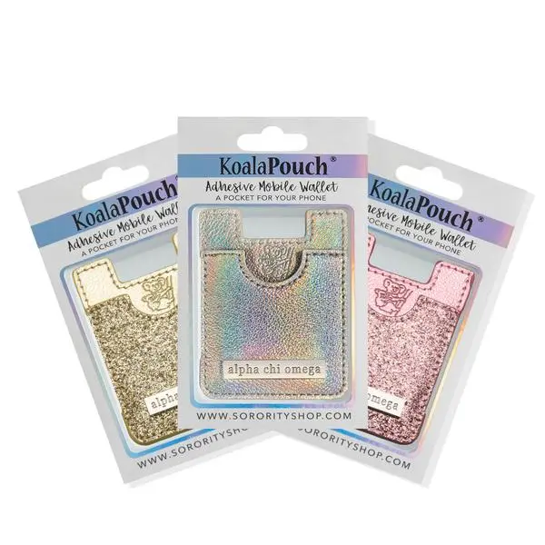 Alpha Chi Omega  Glitter Koala Pouch 1